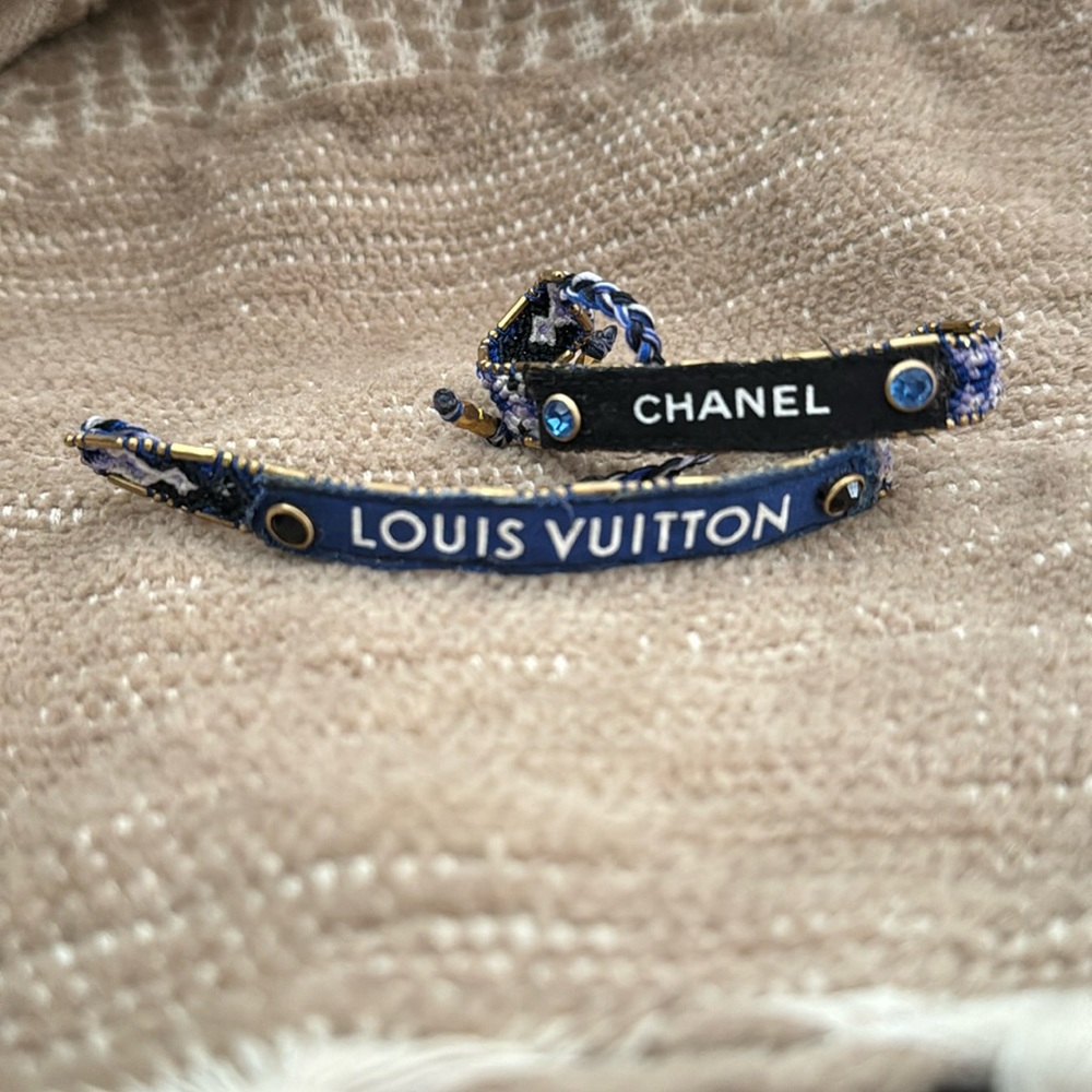 Two Designer Bracelets Blue String - image 1